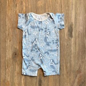 Winter Water Factory Blue Mermaid Print Baby Romper 3M